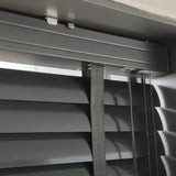 Aluminiumpersienn 50 mm, antracit, med färgmatchat stegband