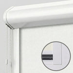 Rullgardin i kassett med platta sidoskenor